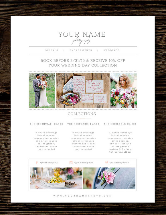 Photography Price List Template in Brochure Templates - product preview 1