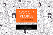 Doodle People Pattern Set