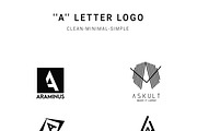 100 "A" Letter Alphabetic Logos
