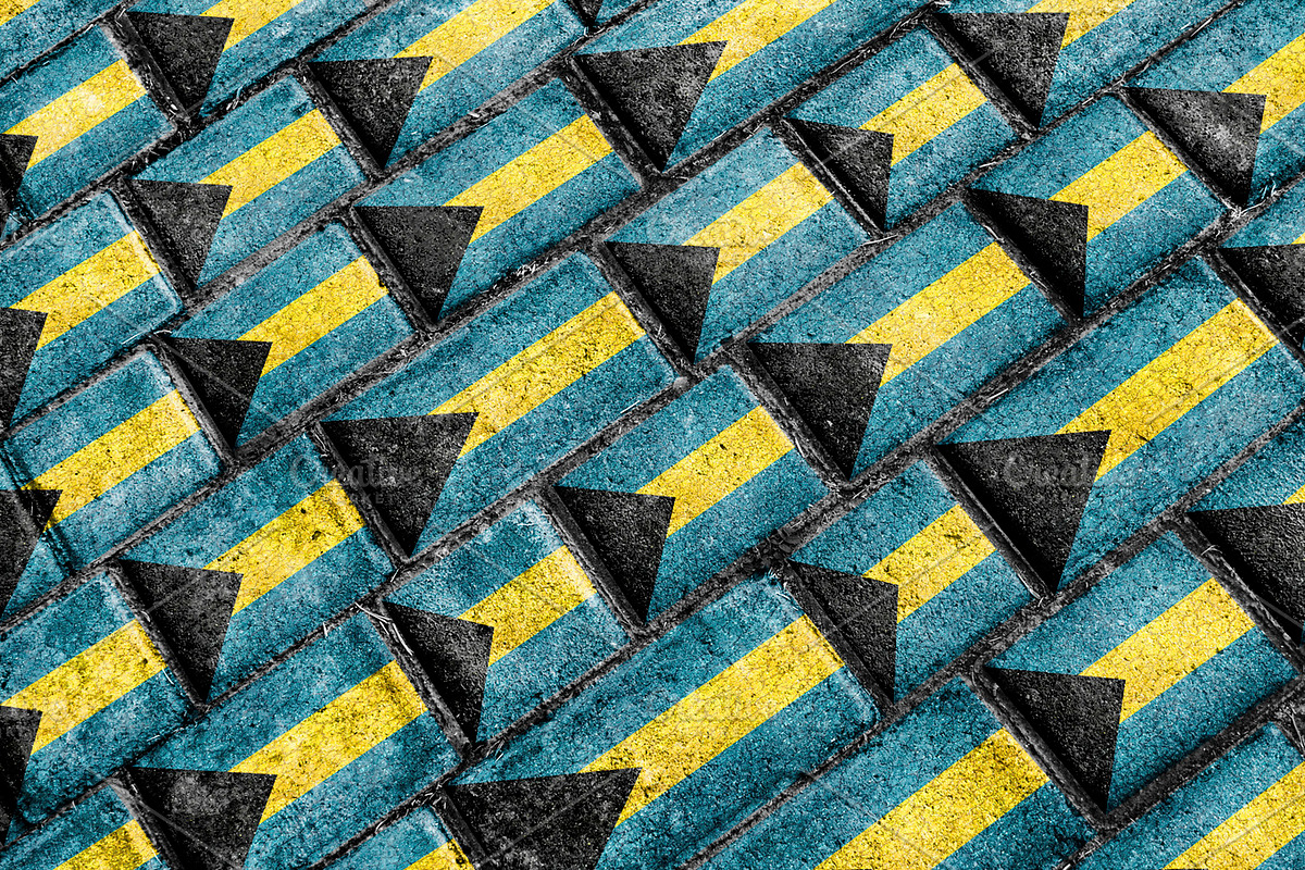 Bahamas Flag Urban Grunge Pattern in Patterns - product preview 8