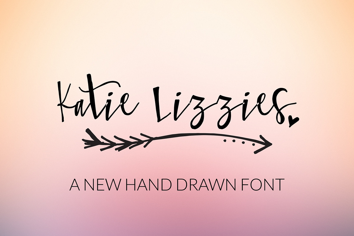 Katie Lizzies Hand Lettering Font in Script Fonts - product preview 8
