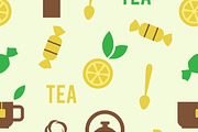 Tea Concept in Seamless Pattern