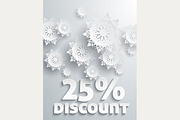 Set Discount Percent Snowflakes