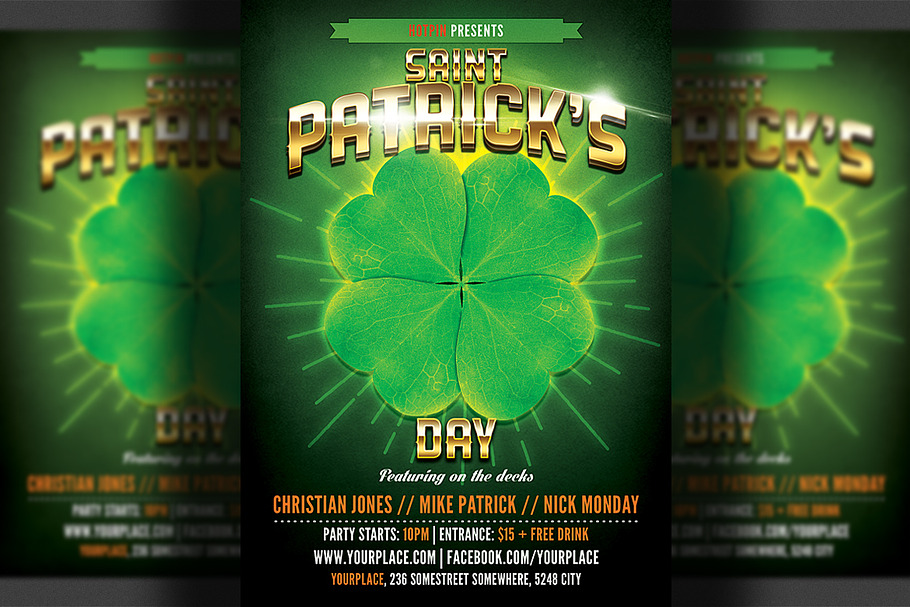 St. Patrick's Party Flyer Template