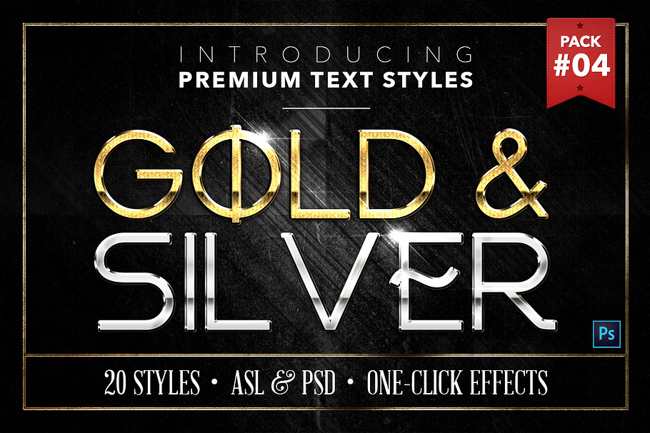 Gold & Silver #4 - 20 Text Styles in Photoshop Layer Styles - product preview 8