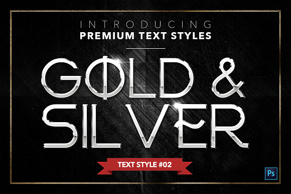 Gold & Silver #4 - 20 Text Styles in Photoshop Layer Styles - product preview 2