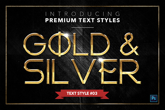 Gold & Silver #4 - 20 Text Styles in Photoshop Layer Styles - product preview 3