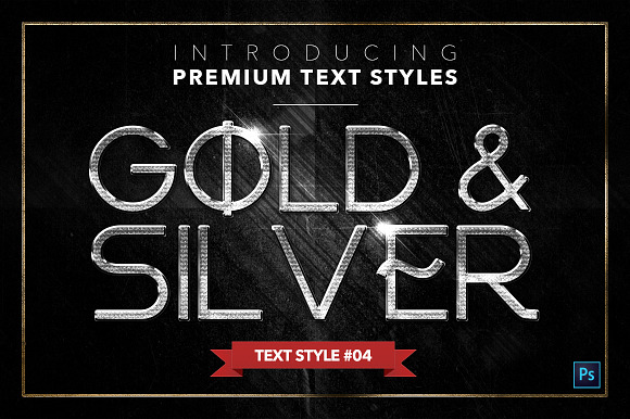 Gold & Silver #4 - 20 Text Styles in Photoshop Layer Styles - product preview 4