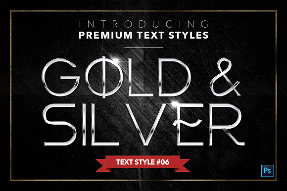 Gold & Silver #4 - 20 Text Styles in Photoshop Layer Styles - product preview 6