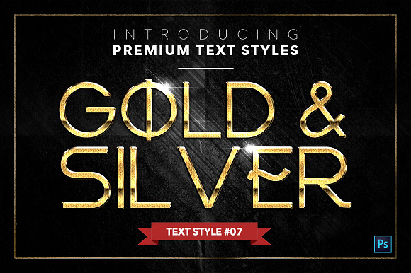 Gold & Silver #4 - 20 Text Styles in Photoshop Layer Styles - product preview 7