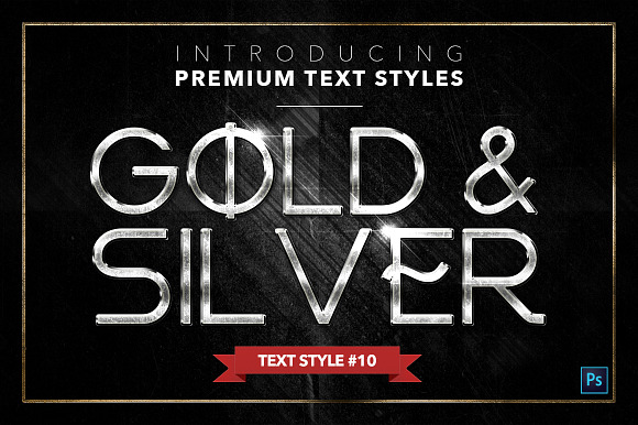 Gold & Silver #4 - 20 Text Styles in Photoshop Layer Styles - product preview 10