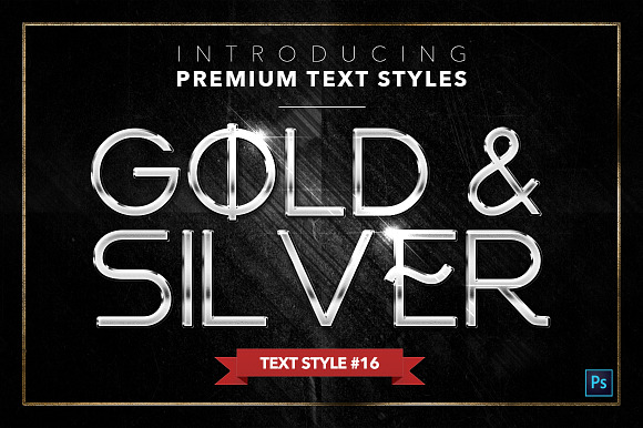 Gold & Silver #4 - 20 Text Styles in Photoshop Layer Styles - product preview 16