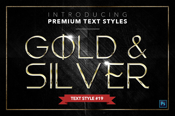 Gold & Silver #4 - 20 Text Styles in Photoshop Layer Styles - product preview 19