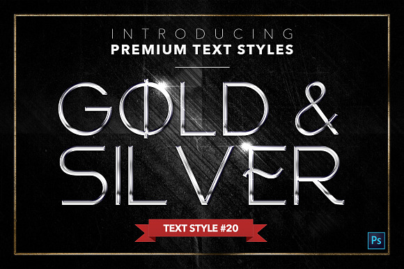 Gold & Silver #4 - 20 Text Styles in Photoshop Layer Styles - product preview 20