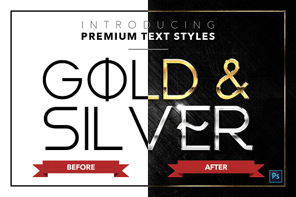 Gold & Silver #4 - 20 Text Styles in Photoshop Layer Styles - product preview 21