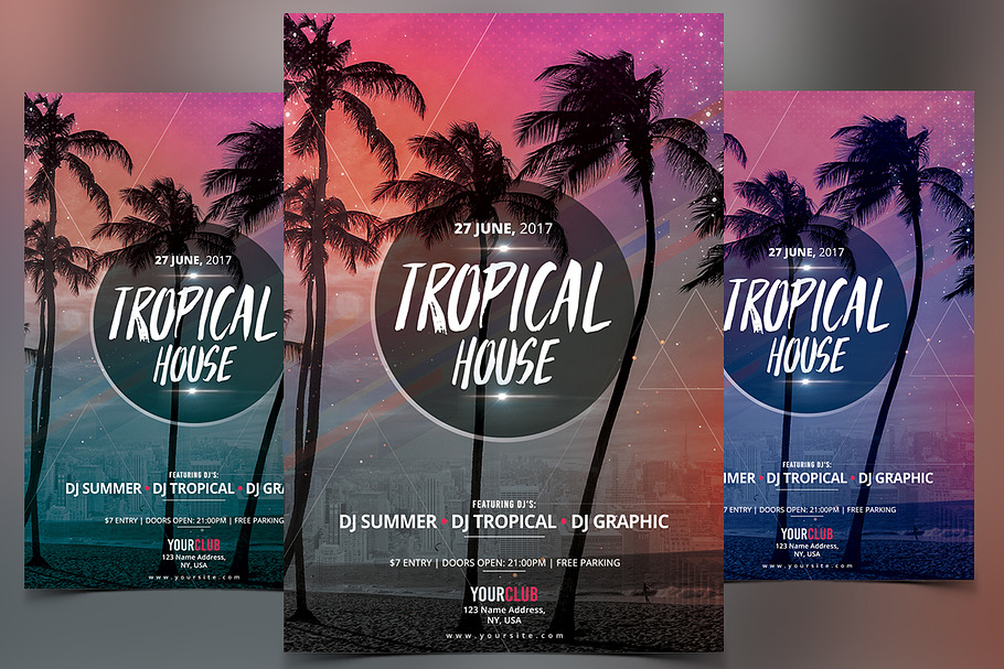 Tropical House - PSD Flyer in Flyer Templates - product preview 8