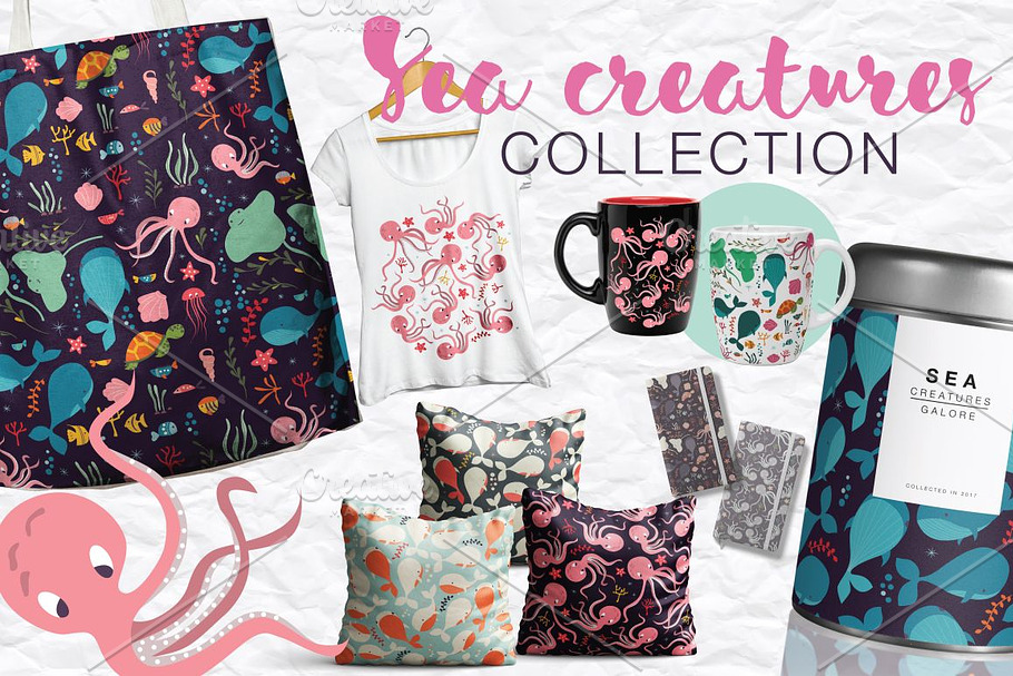 Sea creatures collection in Patterns - product preview 8