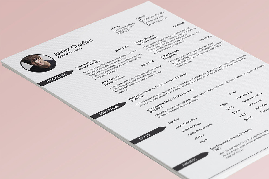 4 Page Professional Resume Template in Resume Templates - product preview 8