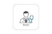 Doctor and Medical Services Icon. Flat Design.