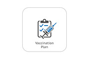 Vaccination and Medical Services Icon. Flat Design.