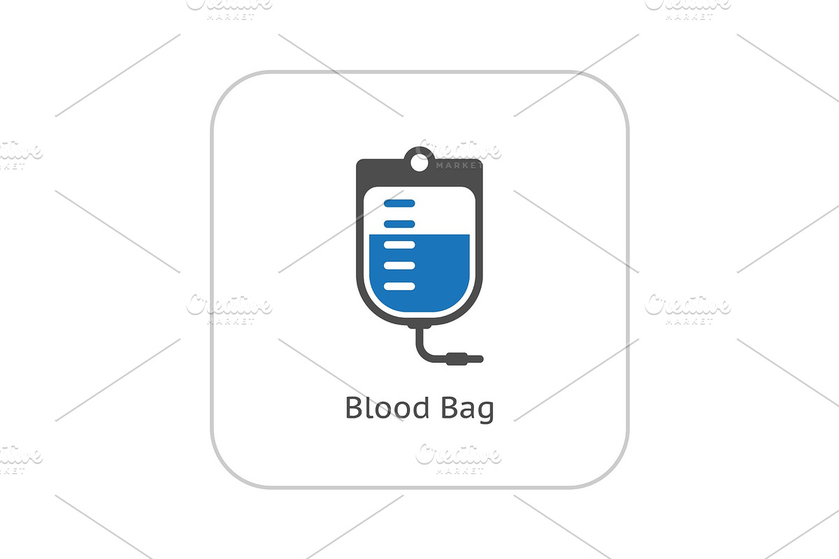 Blood Bag and Medical Services Icon. Flat Design. in Objects - product preview 8