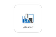 Laboratory and Medical Services Icon. Flat Design.