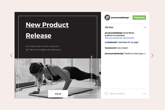 Fitness Instagram Template in Instagram Templates - product preview 2