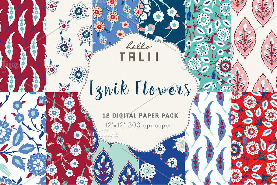Iznik Digital Paper in Patterns - product preview 8
