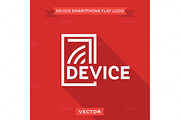 Smartphone flat circuit device logo icon vector design