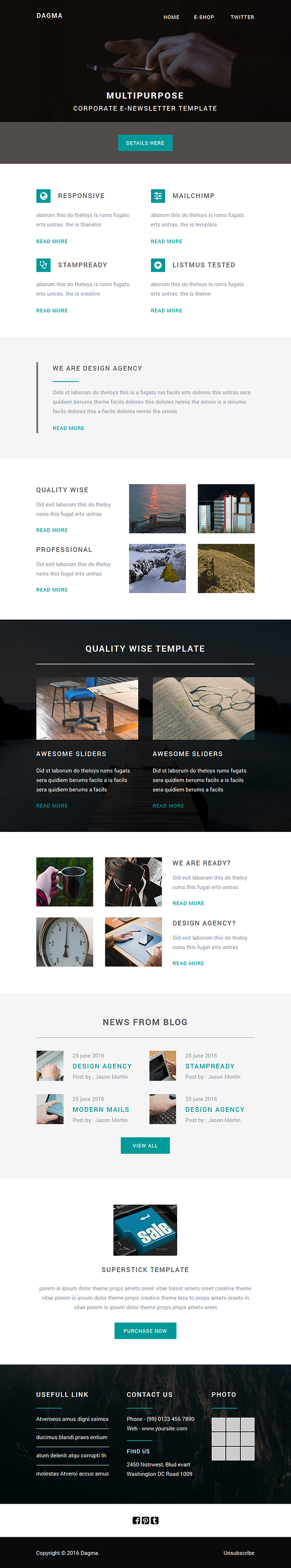 Bundle1 - Include 8 Responsive email in Mailchimp Templates - product preview 3
