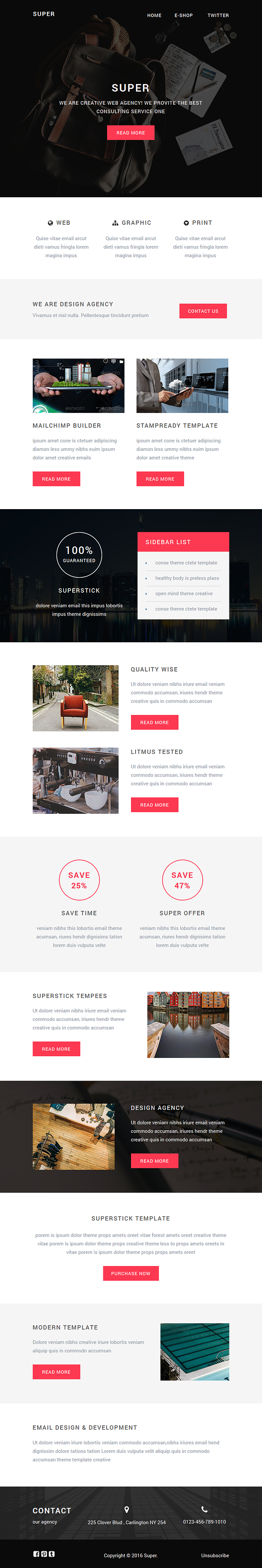 Bundle1 - Include 8 Responsive email in Mailchimp Templates - product preview 5