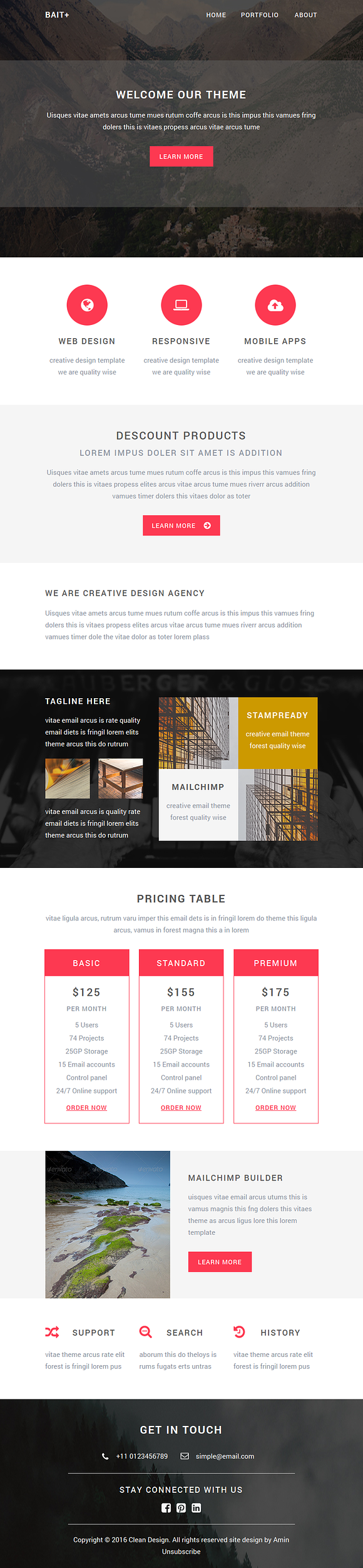 Bundle1 - Include 8 Responsive email in Mailchimp Templates - product preview 7