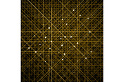 Background with thin golden crossed lines. Cellular structure of contours
