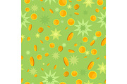 Seamless Pattern with Coins and Star Splashes.
