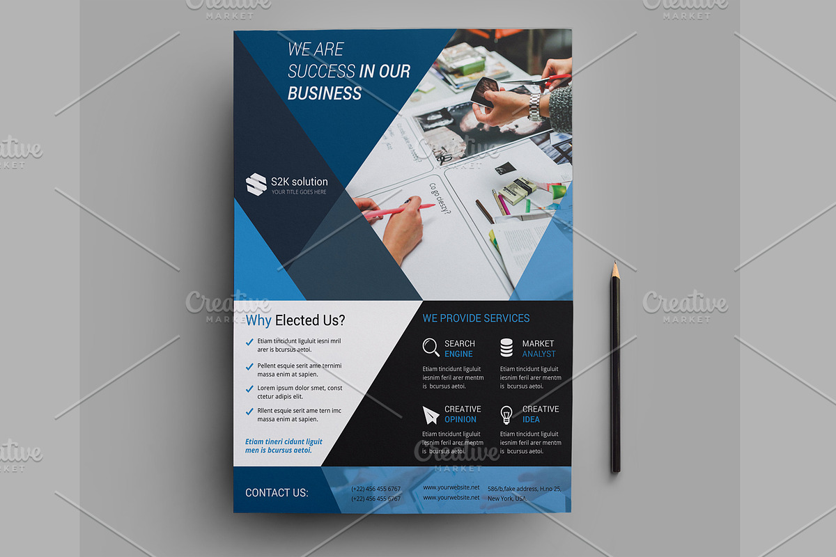 Corporate Flyer Template-V511 in Flyer Templates - product preview 8