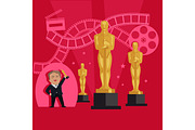 Film Awards Design Flat Banner Concept