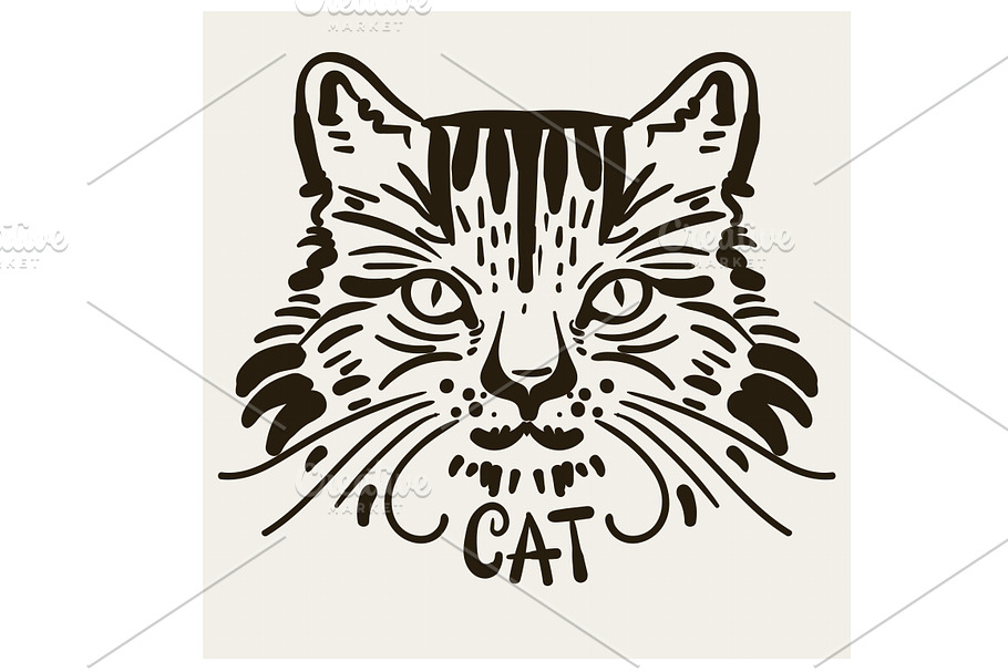 Cat Print in Illustrations - product preview 8