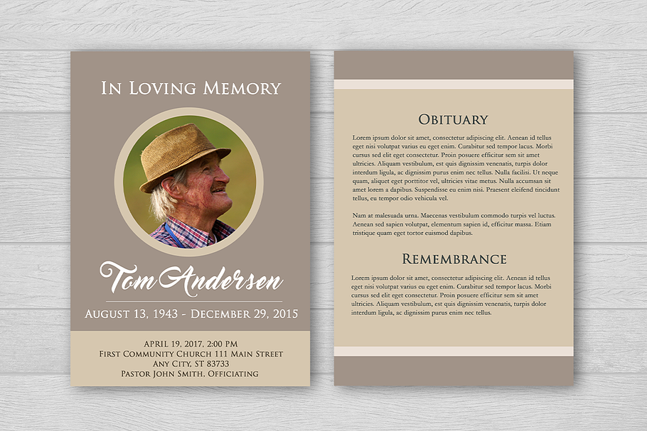 Funeral Program Template in Flyer Templates - product preview 8