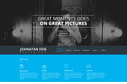 Photographer One Page Website PSD