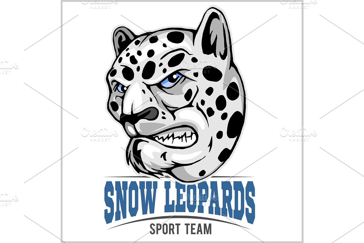 snow leopard mascot in Illustrations - product preview 8