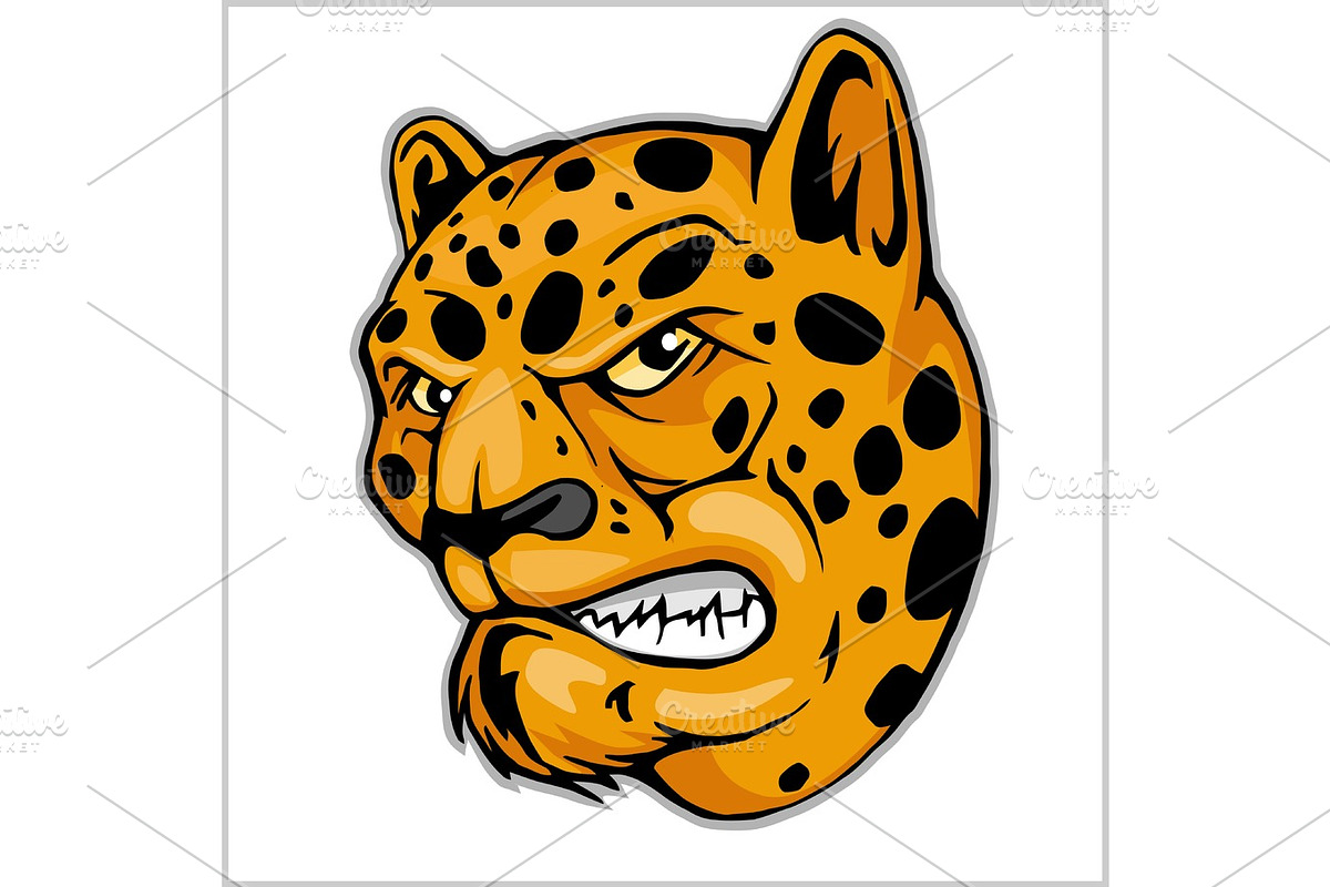 Angry Leopard mascot in Illustrations - product preview 8