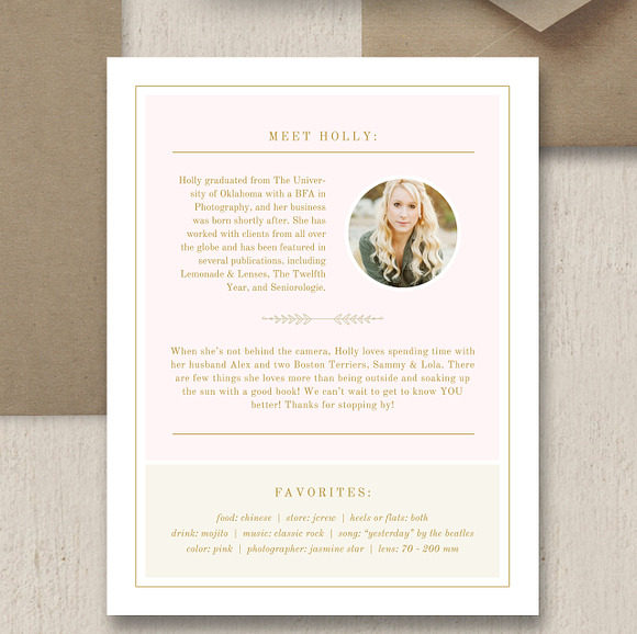 Photographer About Me Page in Flyer Templates - product preview 1