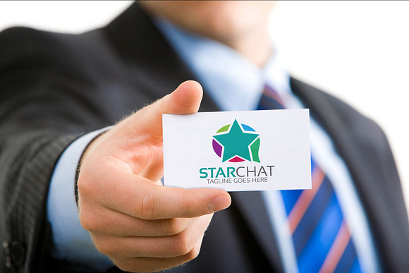 Star Chat Logo in Logo Templates - product preview 1