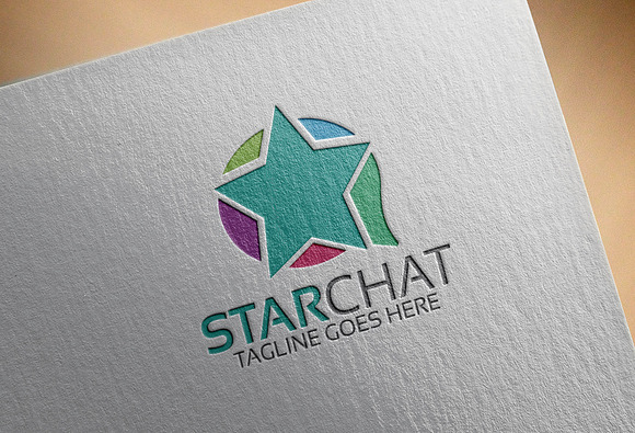 Star Chat Logo in Logo Templates - product preview 2