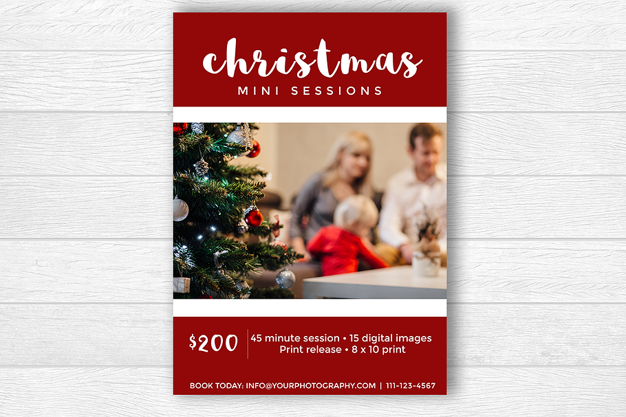 Christmas Photography Marketing Ad in Card Templates - product preview 8