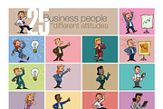Set of characters of business people