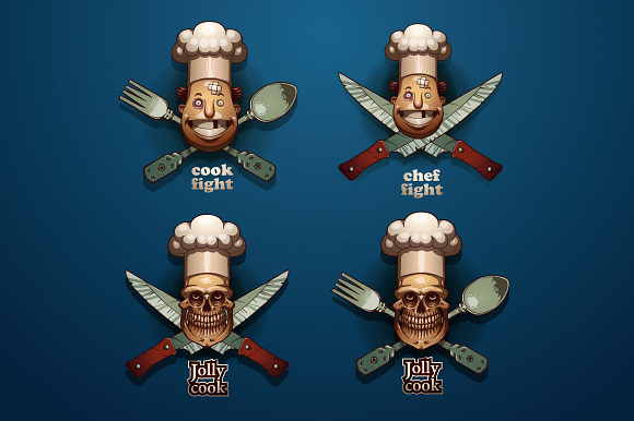 Cook fight in Illustrations - product preview 1