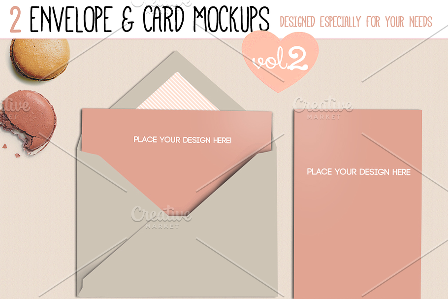 Envelope & Card Mockups Vol. II