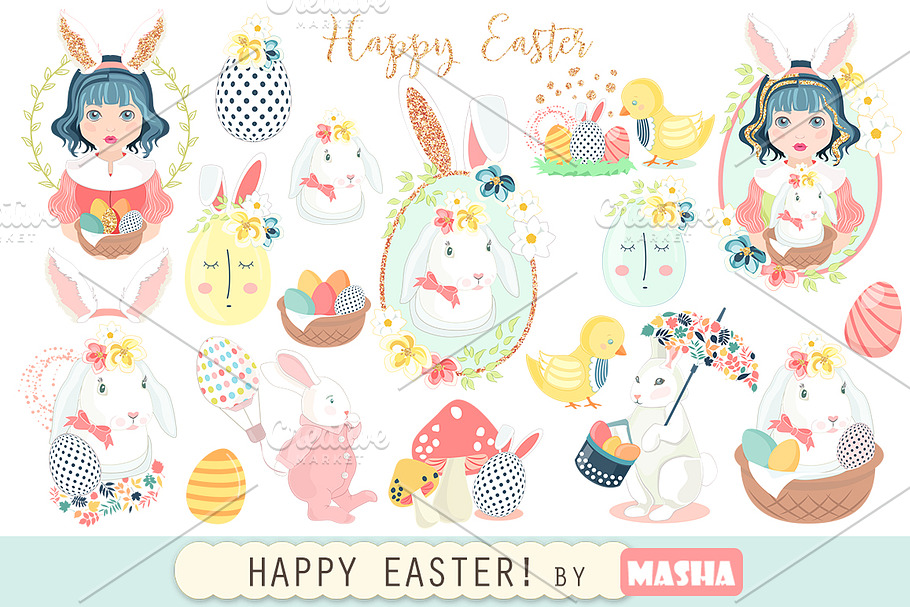HAPPY EASTER clipart