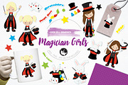 Magician girls illustration pack